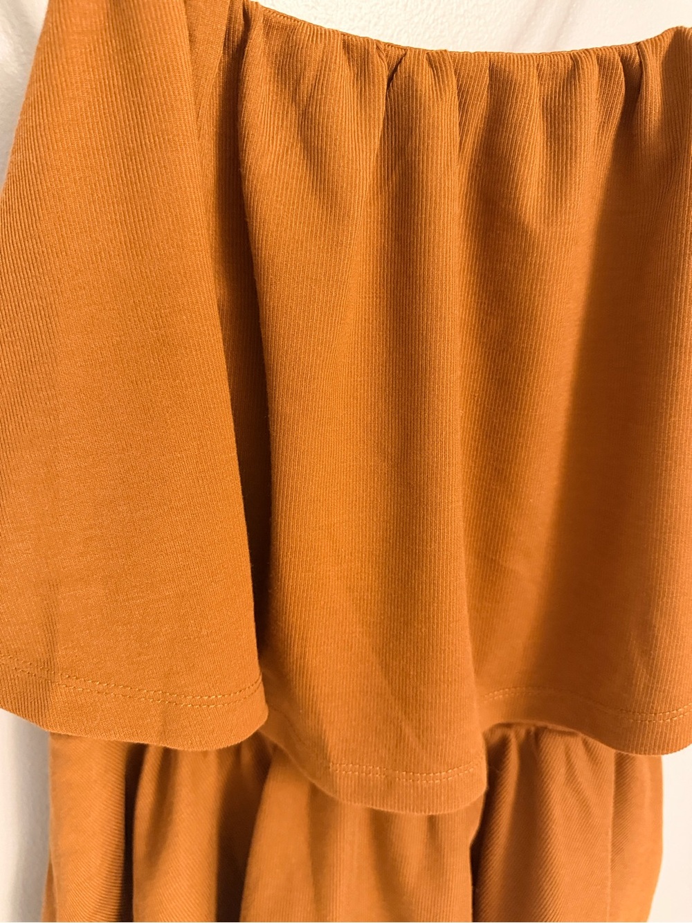 GREY LAB Rust-Tone Layered Ruffle Spaghetti Strap Romper - Picture 3 of 4